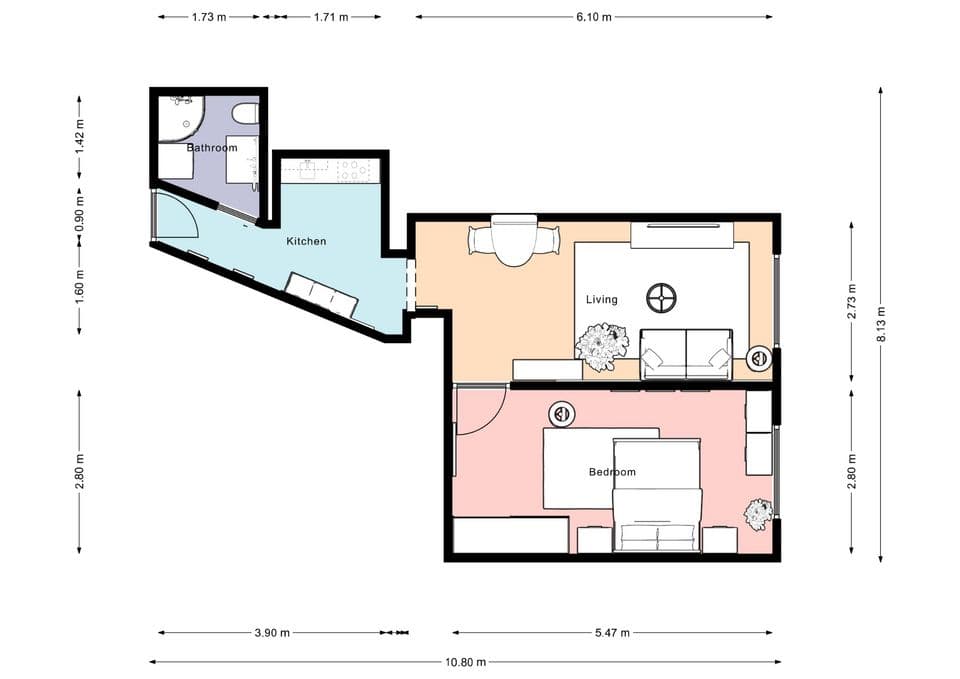Prenájom bytu 2-izbový 44 m², Ruská, Praha, Praha Prenájom bytu 2-izbový 44 m², Ruská, Praha, Praha