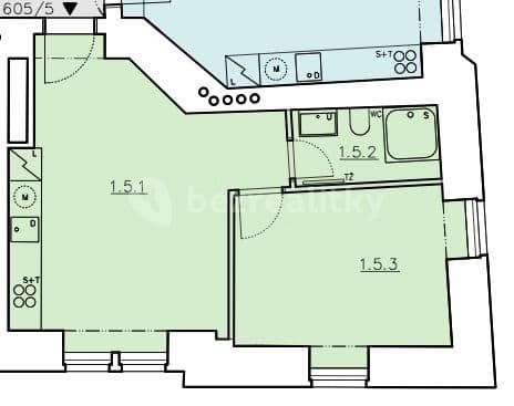 Prenájom bytu 2-izbový 37 m², Kmochova, Praha, Praha Prenájom bytu 2-izbový 37 m², Kmochova, Praha, Praha