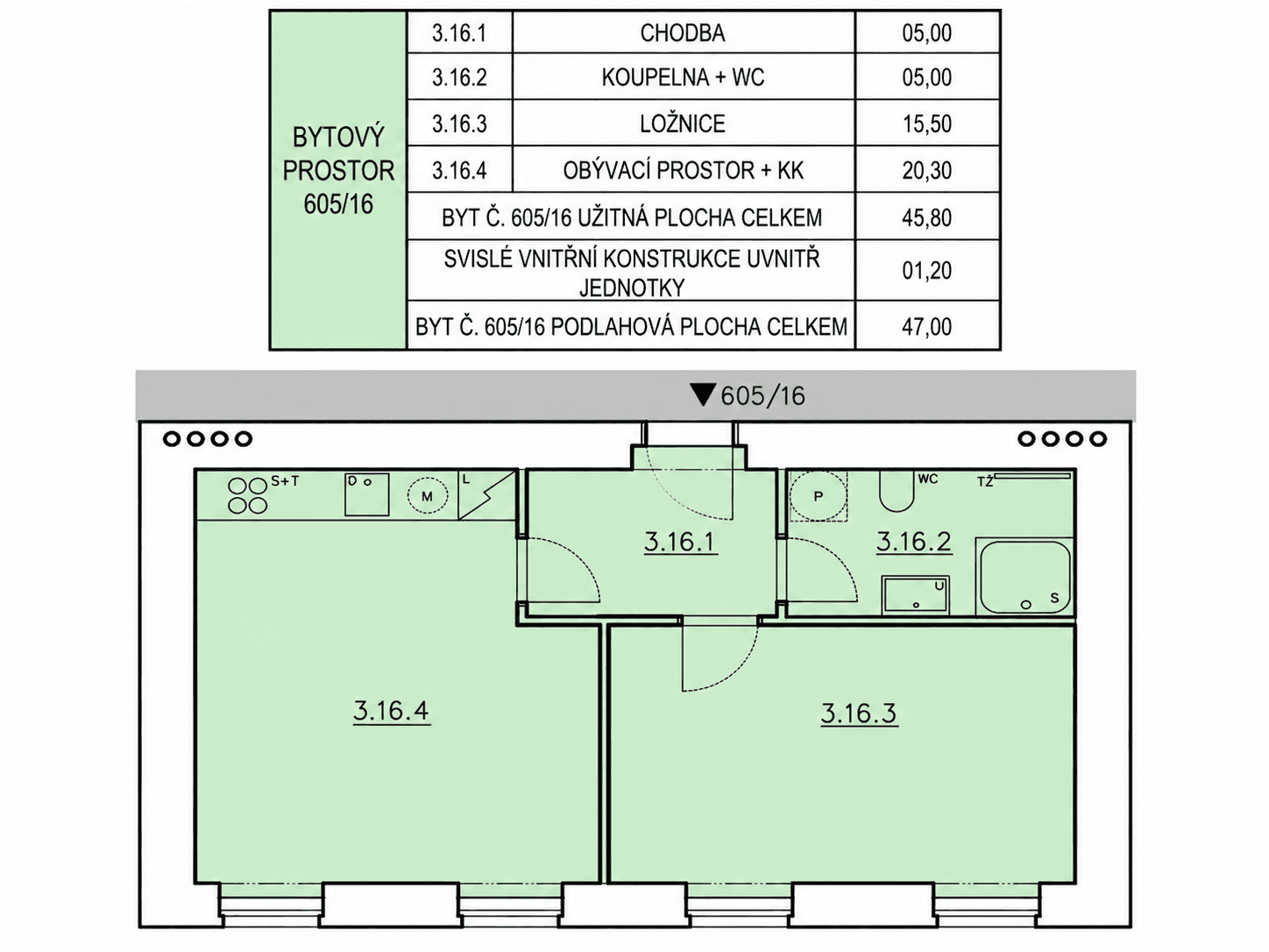 Prenájom bytu 2-izbový 47 m², Kmochova, Praha, Praha Prenájom bytu 2-izbový 47 m², Kmochova, Praha, Praha