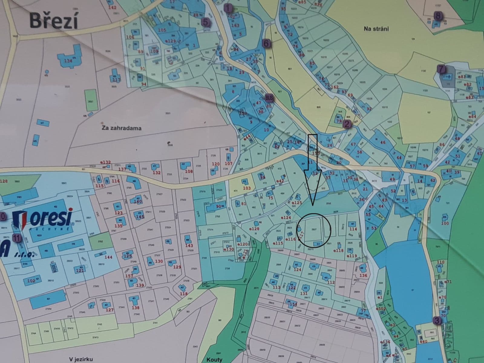 Predaj pozemku 1.171 m², Obecní, Březí, Středočeský kraj Predaj pozemku 1.171 m², Obecní, Březí, Středočeský kraj