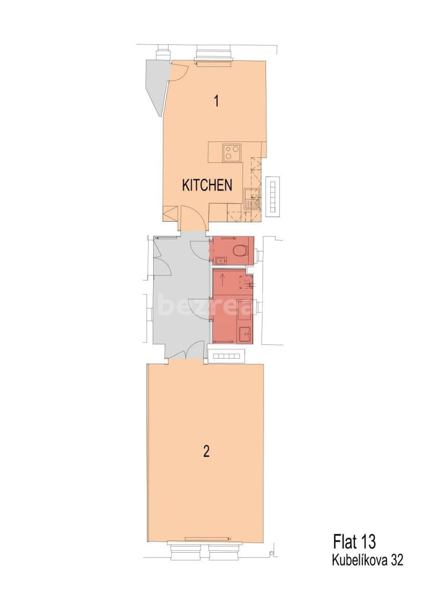 Prenájom bytu 2-izbový 53 m², Kubelíkova, Praha, Praha Prenájom bytu 2-izbový 53 m², Kubelíkova, Praha, Praha