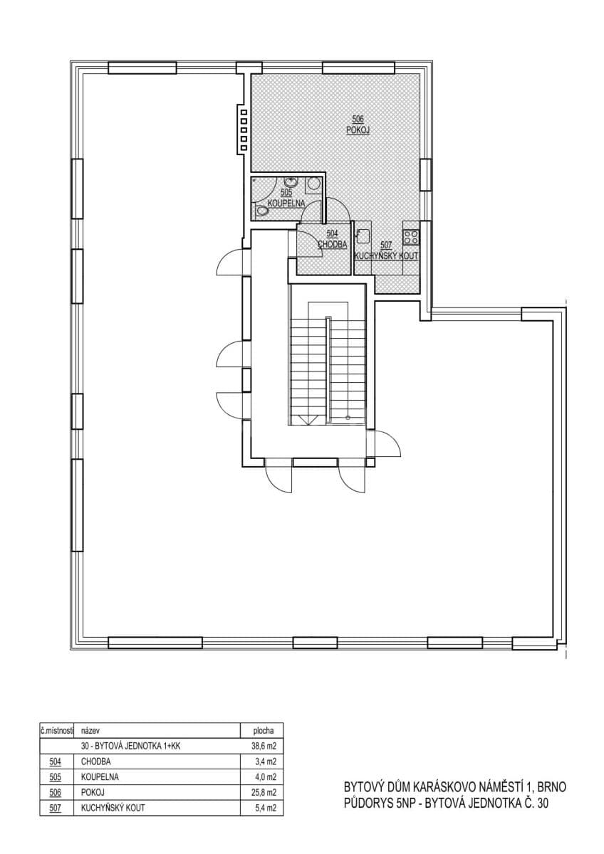 Prenájom bytu 1-izbový 39 m², Karáskovo náměstí, Brno, Jihomoravský kraj Prenájom bytu 1-izbový 39 m², Karáskovo náměstí, Brno, Jihomoravský kraj