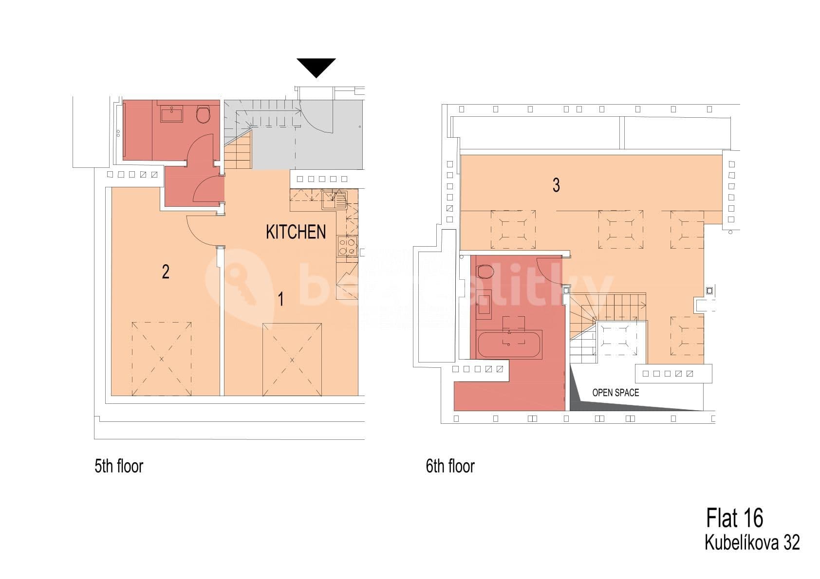 Prenájom bytu 3-izbový 89 m², Kubelíkova, Praha, Praha Prenájom bytu 3-izbový 89 m², Kubelíkova, Praha, Praha