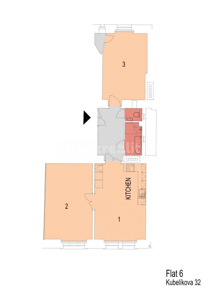 Prenájom bytu 3-izbový 73 m², Kubelíkova, Praha, Praha Prenájom bytu 3-izbový 73 m², Kubelíkova, Praha, Praha