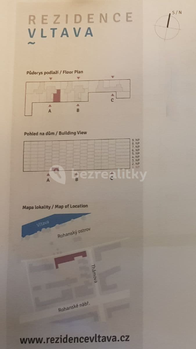 Prenájom bytu 2-izbový 58 m², Za Karlínským přístavem, Praha, Praha Prenájom bytu 2-izbový 58 m², Za Karlínským přístavem, Praha, Praha