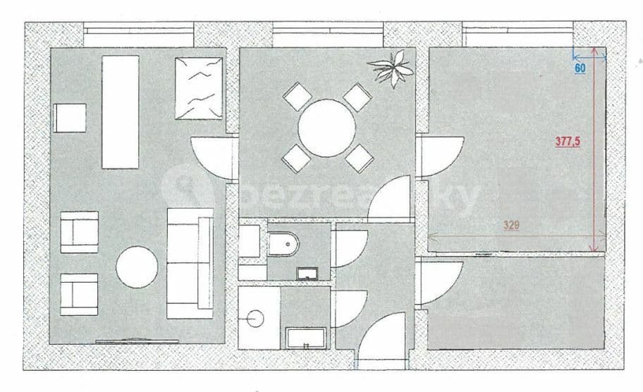 Prenájom bytu 2-izbový 61 m², Na Líše, Praha, Praha