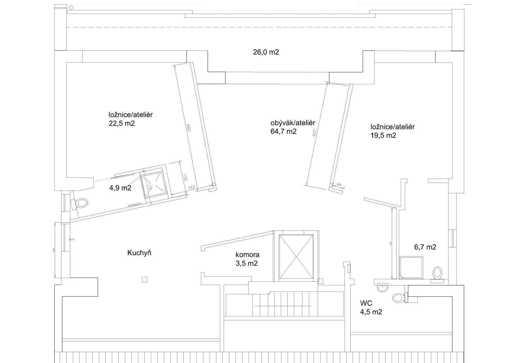 Prenájom bytu 3-izbový 127 m², Uralská, Praha, Praha Prenájom bytu 3-izbový 127 m², Uralská, Praha, Praha