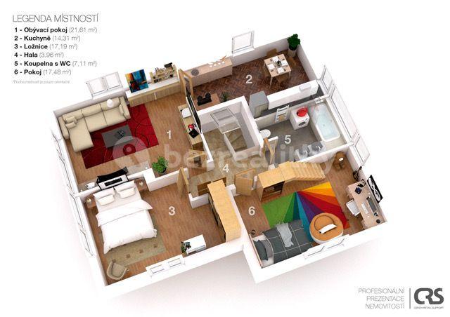 Prenájom bytu 3-izbový 105 m², Selecká, Řevnice, Středočeský kraj