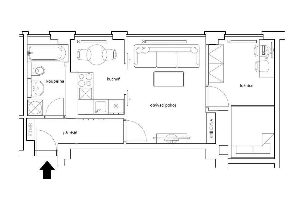 Prenájom bytu 2-izbový 42 m², Humpolecká, Praha, Praha Prenájom bytu 2-izbový 42 m², Humpolecká, Praha, Praha