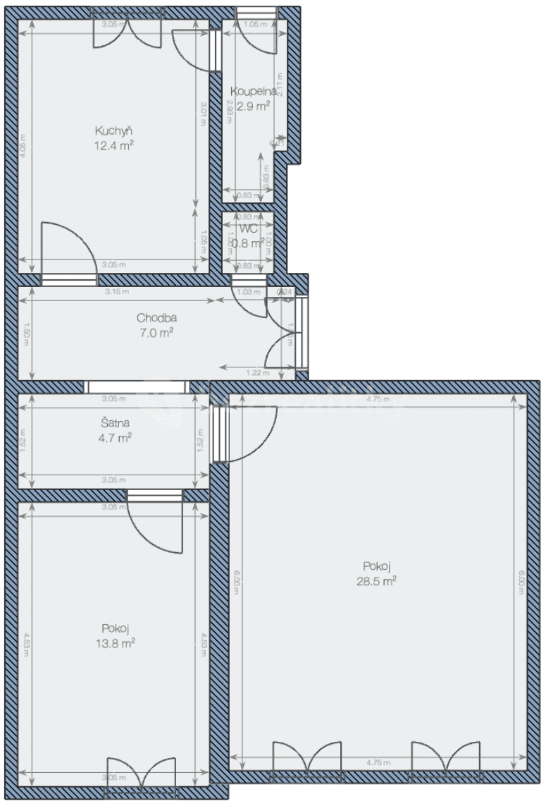 Prenájom bytu 2-izbový 70 m², Sokolovská, Praha, Praha Prenájom bytu 2-izbový 70 m², Sokolovská, Praha, Praha