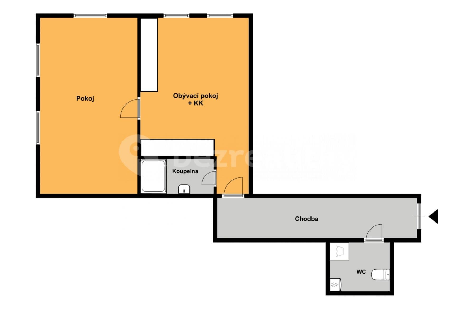 Prenájom bytu 1-izbový 54 m², U Kavalírky, Praha, Praha Prenájom bytu 1-izbový 54 m², U Kavalírky, Praha, Praha