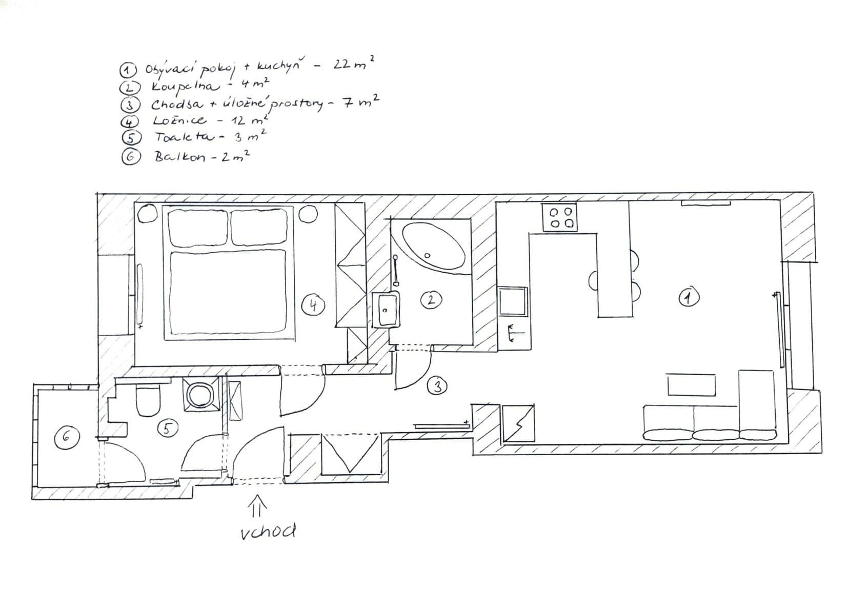 Prenájom bytu 2-izbový 50 m², Vodárenská, Praha, Praha Prenájom bytu 2-izbový 50 m², Vodárenská, Praha, Praha