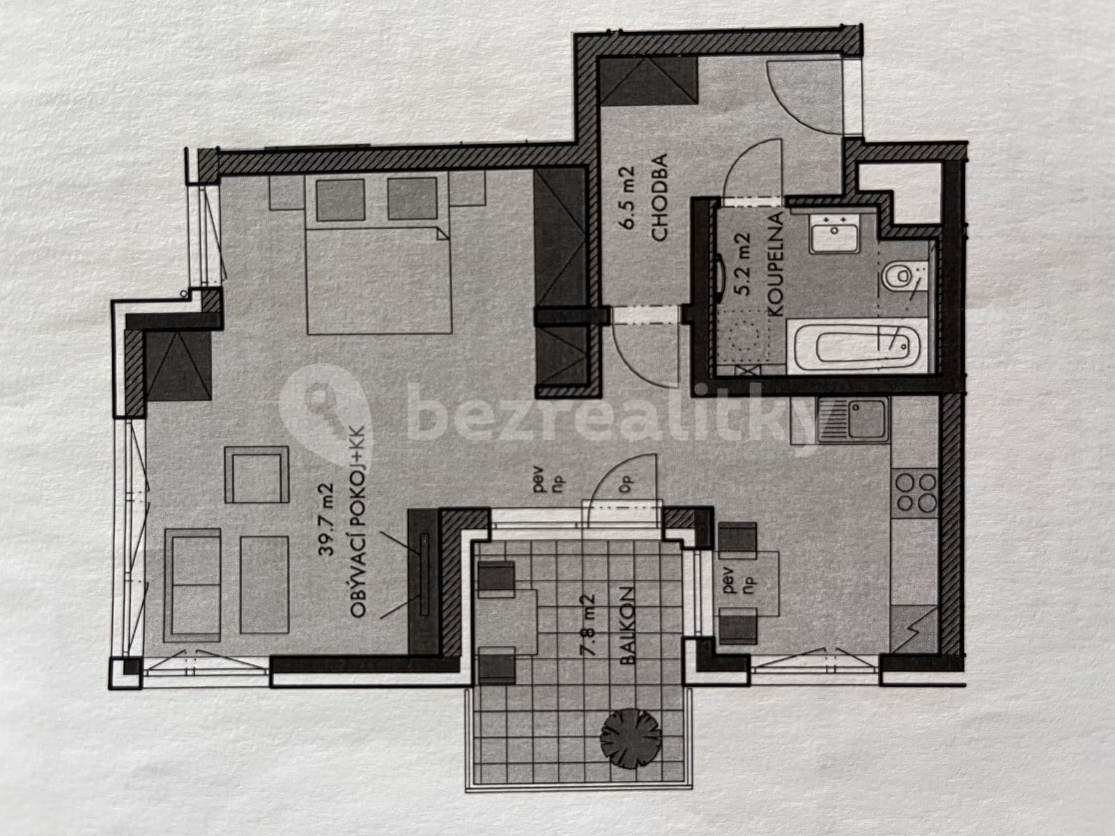 Prenájom bytu 1-izbový 54 m², Honzíkova, Praha, Praha Prenájom bytu 1-izbový 54 m², Honzíkova, Praha, Praha