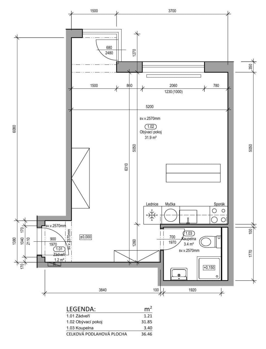 Prenájom bytu 1-izbový 37 m², Kostomlatská, Praha, Praha Prenájom bytu 1-izbový 37 m², Kostomlatská, Praha, Praha