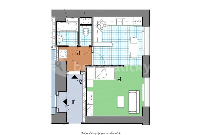 Prenájom bytu 1-izbový 34 m², Na Nábřeží, Havířov, Moravskoslezský kraj