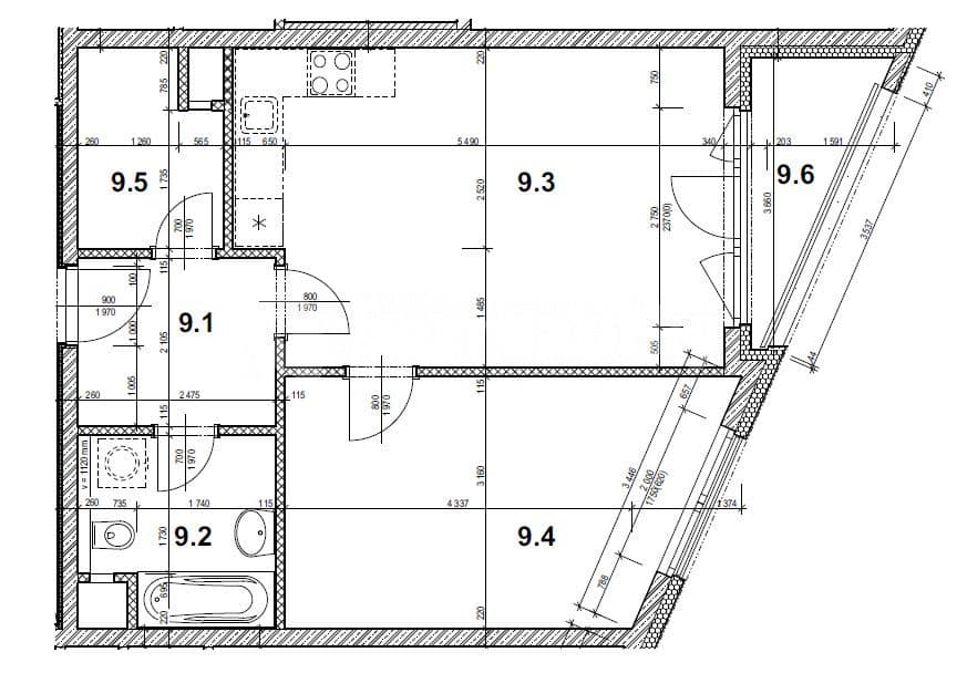 Prenájom bytu 2-izbový 54 m², Sazovická, Praha, Praha Prenájom bytu 2-izbový 54 m², Sazovická, Praha, Praha