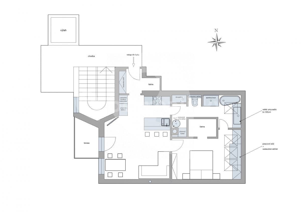 Prenájom bytu 2-izbový 56 m², Karlovarská, Praha, Praha Prenájom bytu 2-izbový 56 m², Karlovarská, Praha, Praha