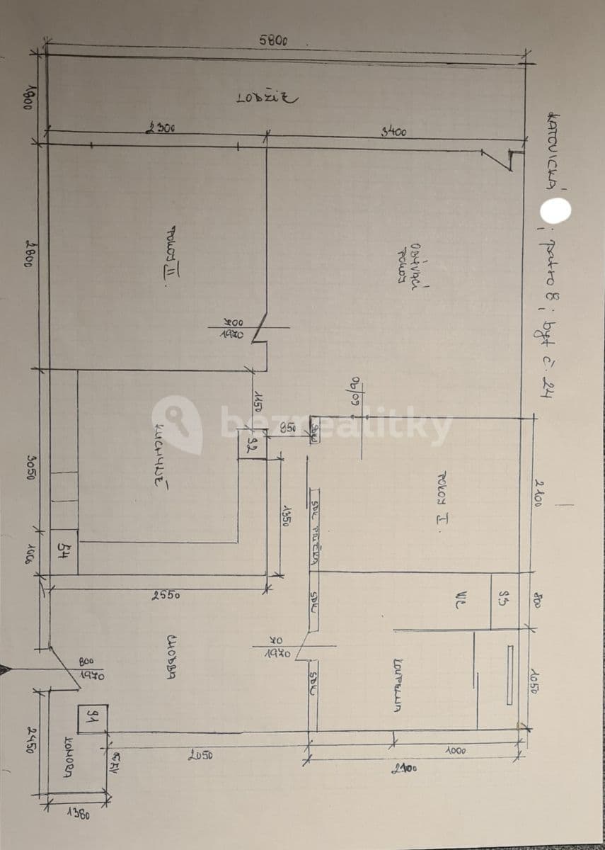 Prenájom bytu 3-izbový 56 m², Katovická, Praha, Praha Prenájom bytu 3-izbový 56 m², Katovická, Praha, Praha