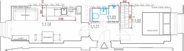Prenájom bytu 2-izbový 29 m², Tusarova, Praha, Praha Prenájom bytu 2-izbový 29 m², Tusarova, Praha, Praha
