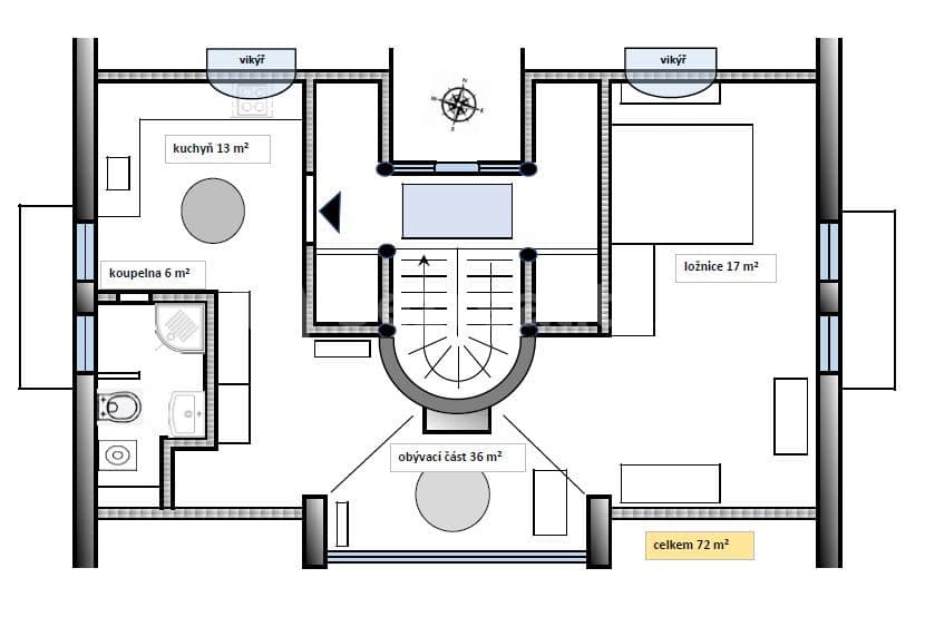 Prenájom bytu 2-izbový 72 m², Mezitraťová, Praha, Praha Prenájom bytu 2-izbový 72 m², Mezitraťová, Praha, Praha