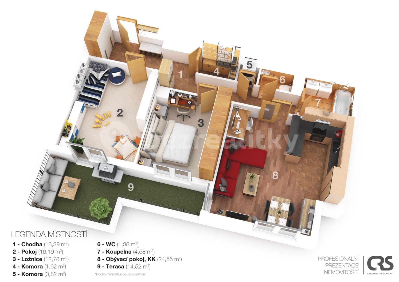 Prenájom bytu 3-izbový 92 m², Marie Podvalové, Praha, Praha Prenájom bytu 3-izbový 92 m², Marie Podvalové, Praha, Praha