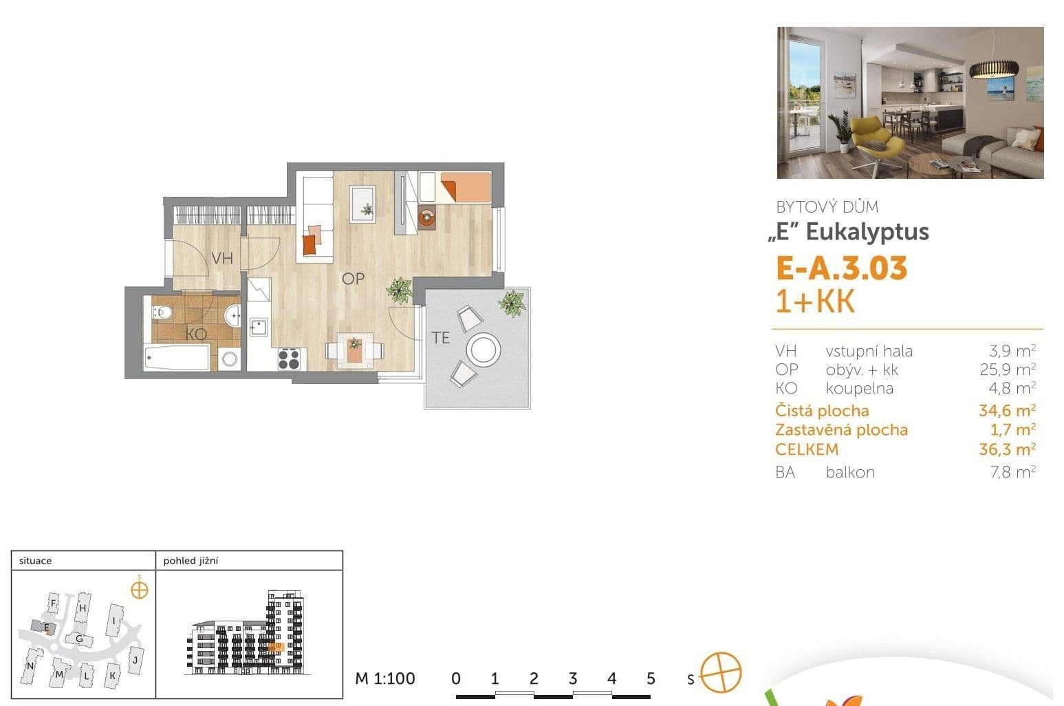 Prenájom bytu 1-izbový 36 m², Theinova, Praha, Praha Prenájom bytu 1-izbový 36 m², Theinova, Praha, Praha