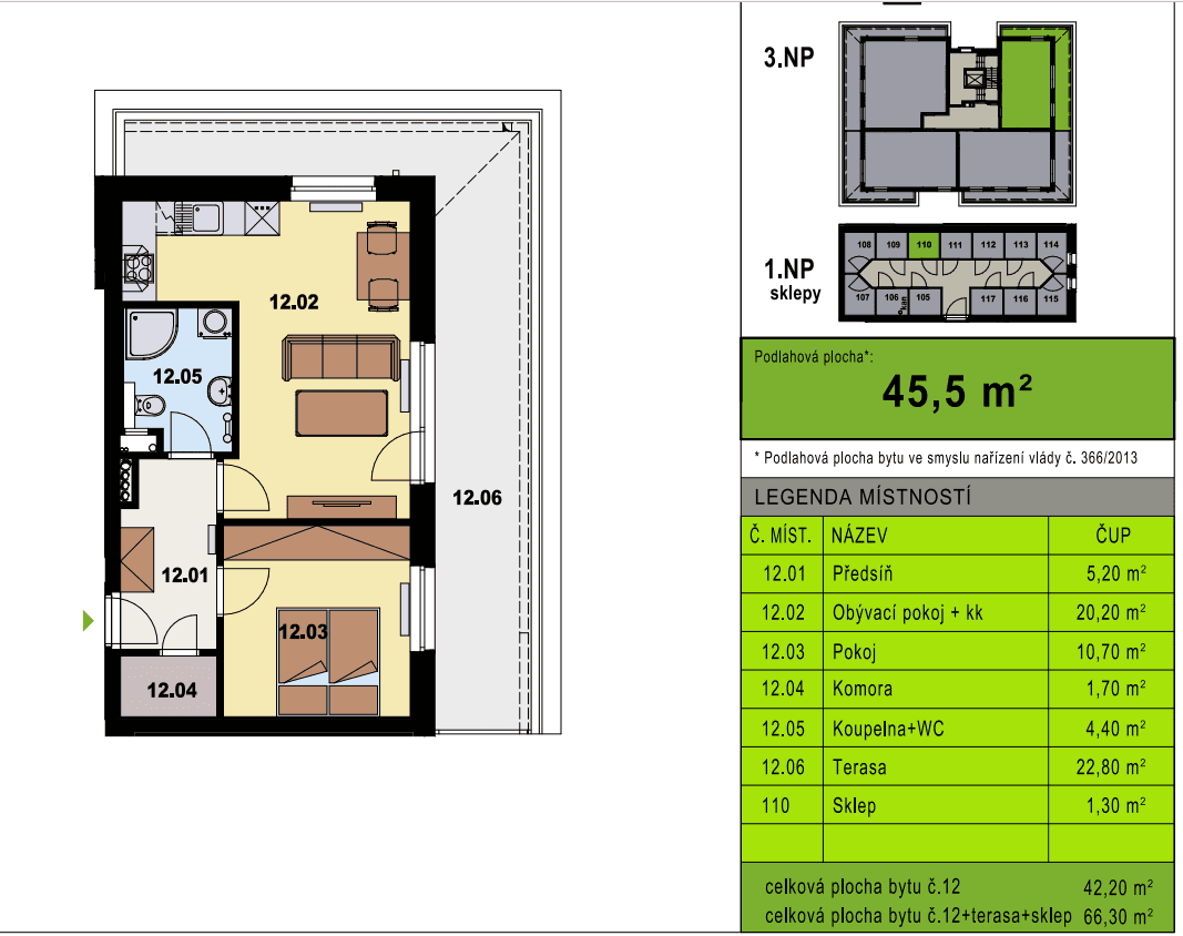 Prenájom bytu 2-izbový 66 m², Želetická, Praha, Praha Prenájom bytu 2-izbový 66 m², Želetická, Praha, Praha