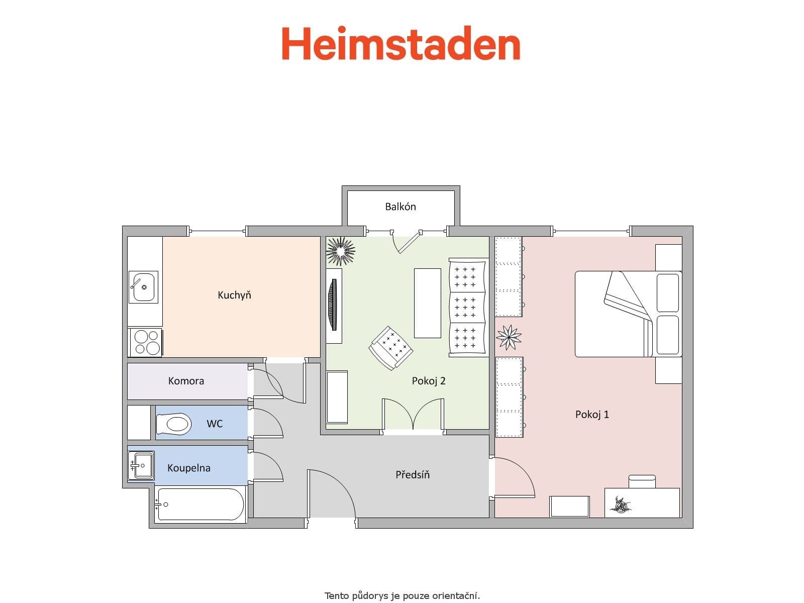 Prenájom bytu 2-izbový 54 m², Beethovenova, Havířov, Moravskoslezský kraj Prenájom bytu 2-izbový 54 m², Beethovenova, Havířov, Moravskoslezský kraj