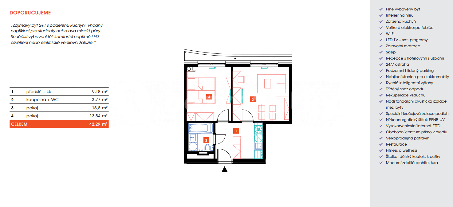 Prenájom bytu 2-izbový 42 m², Mukařovského, Praha, Praha Prenájom bytu 2-izbový 42 m², Mukařovského, Praha, Praha