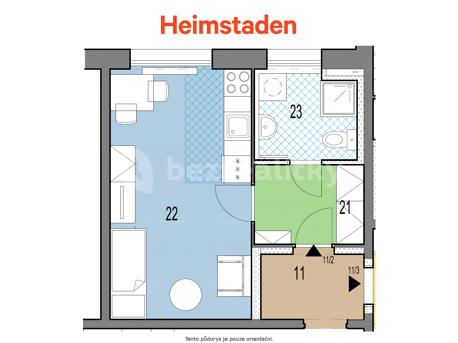 Prenájom bytu 1-izbový 29 m², Dr. Glazera, Horní Suchá, Moravskoslezský kraj