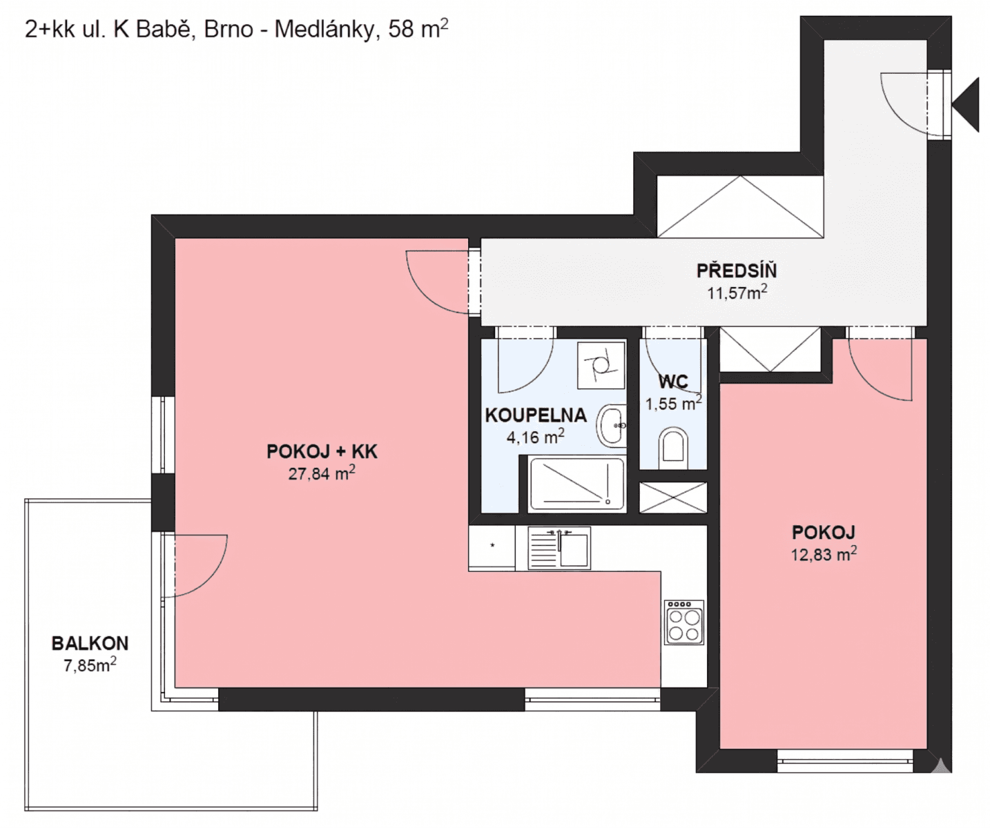 Prenájom bytu 2-izbový 60 m², K Babě, Brno, Jihomoravský kraj Prenájom bytu 2-izbový 60 m², K Babě, Brno, Jihomoravský kraj