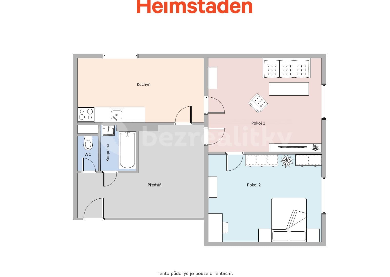 Prenájom bytu 2-izbový 54 m², Okružní, Havířov, Moravskoslezský kraj