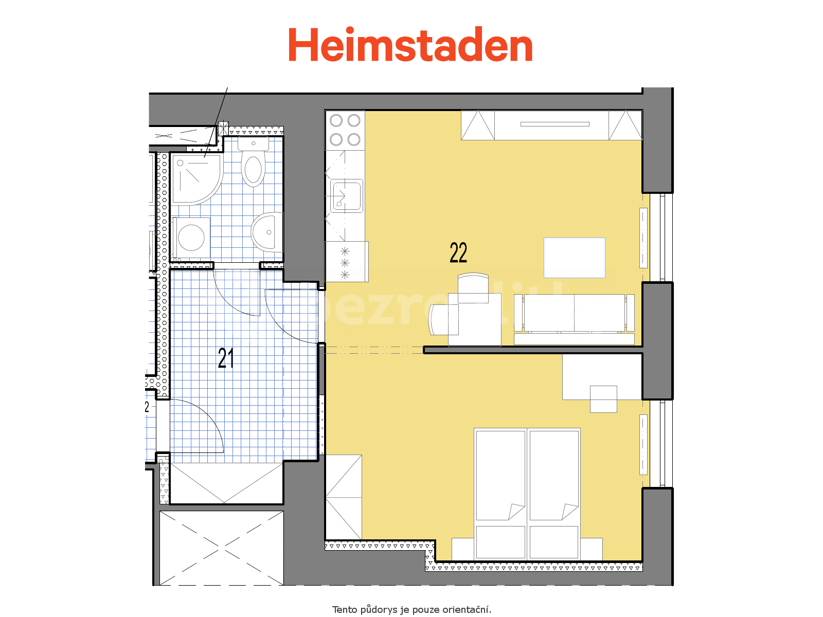 Prenájom bytu 1-izbový 41 m², Hlavní třída, Havířov, Moravskoslezský kraj