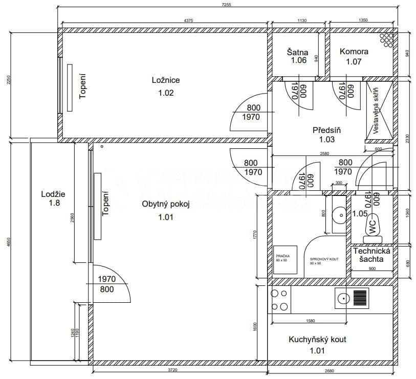 Prenájom bytu 2-izbový 46 m², Ukrajinská, Brno, Jihomoravský kraj Prenájom bytu 2-izbový 46 m², Ukrajinská, Brno, Jihomoravský kraj