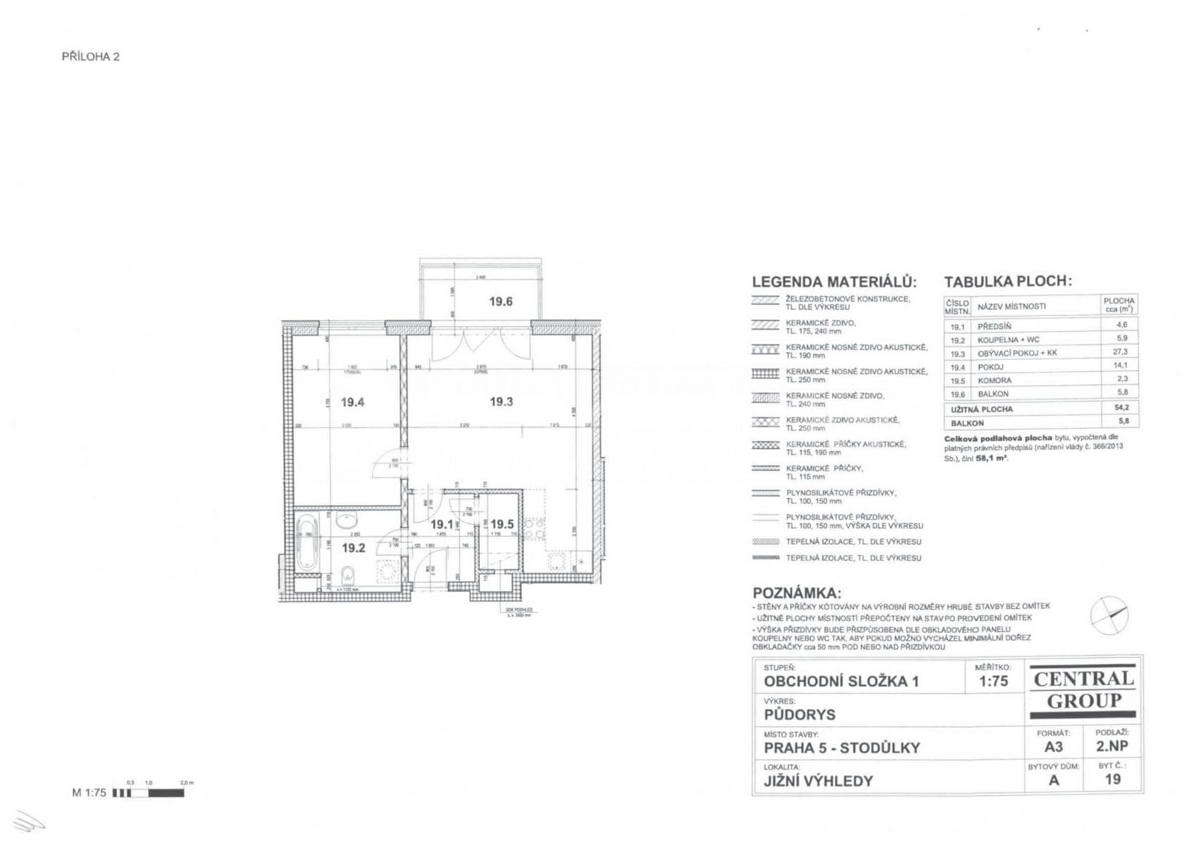 Prenájom bytu 2-izbový 58 m², Toufarova, Praha, Praha Prenájom bytu 2-izbový 58 m², Toufarova, Praha, Praha