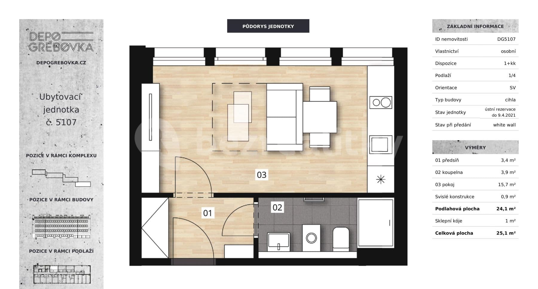 Prenájom bytu 1-izbový 25 m², Perucká, Praha, Praha Prenájom bytu 1-izbový 25 m², Perucká, Praha, Praha