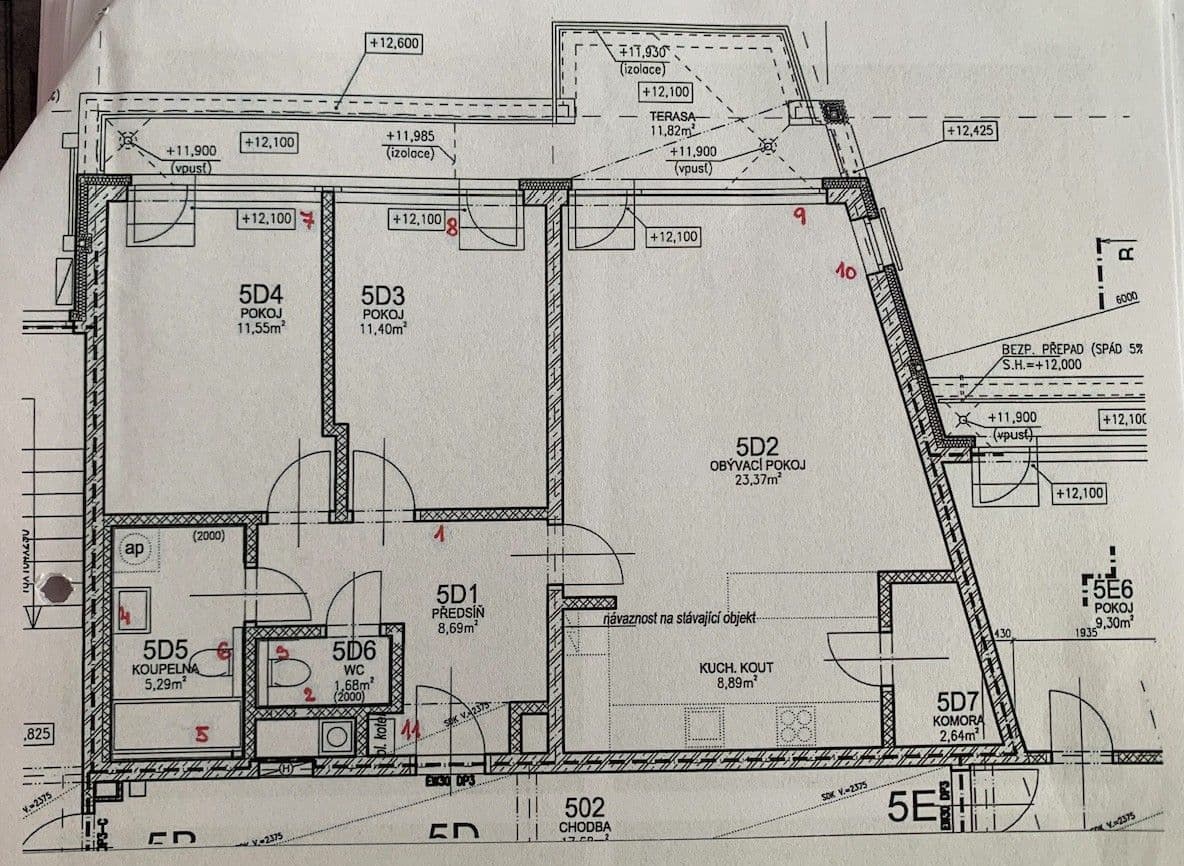 Prenájom bytu 3-izbový 80 m², V Zahradách, Praha, Praha Prenájom bytu 3-izbový 80 m², V Zahradách, Praha, Praha