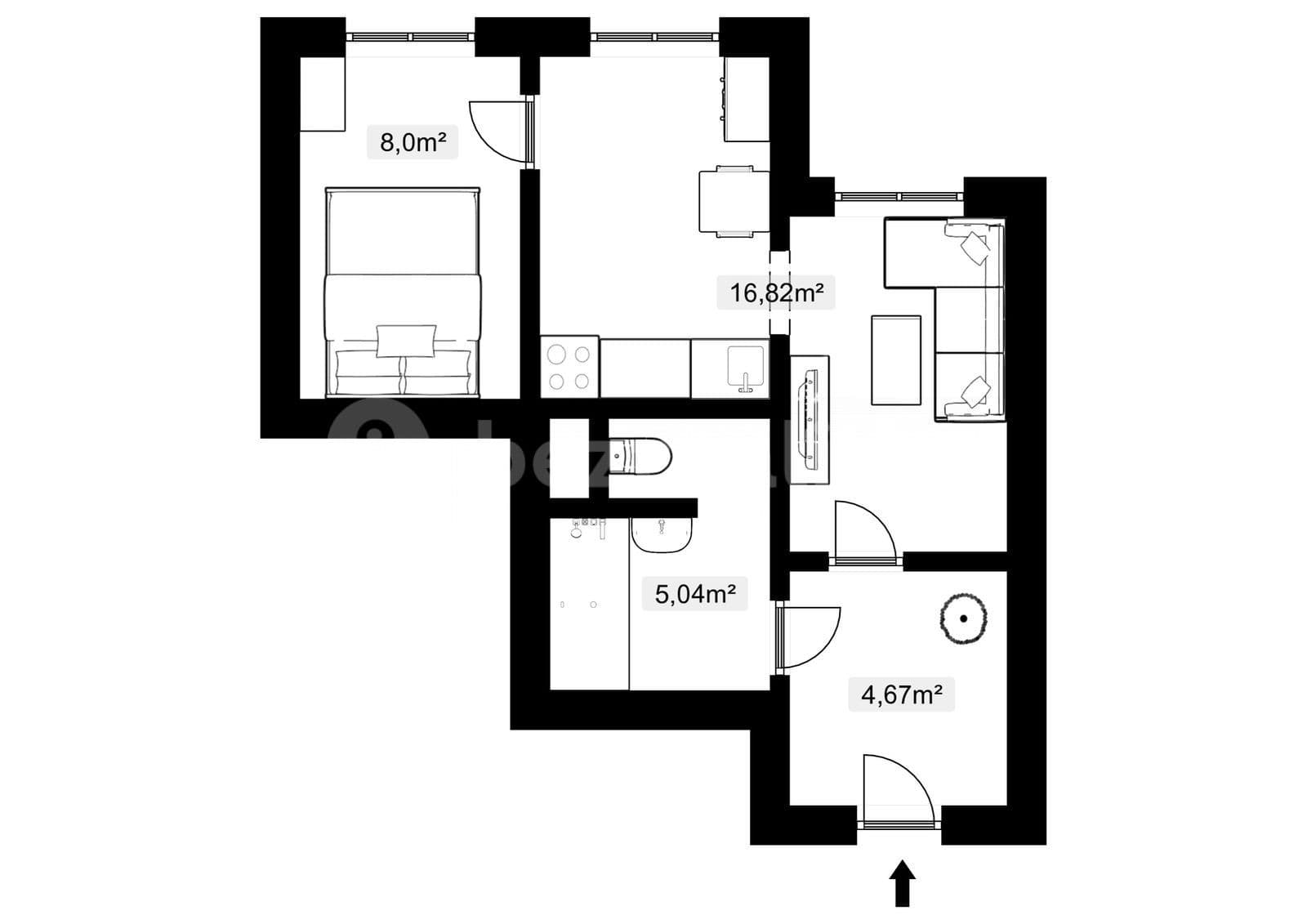 Prenájom bytu 2-izbový 36 m², Na Vinici III., Klášter, Plzeňský kraj Prenájom bytu 2-izbový 36 m², Na Vinici III., Klášter, Plzeňský kraj