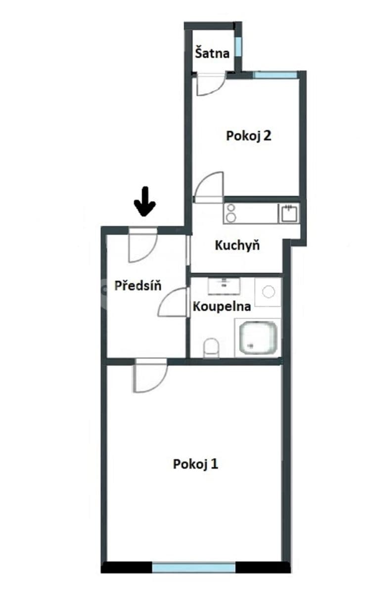 Prenájom bytu 2-izbový 35 m², Střelničná, Praha, Praha Prenájom bytu 2-izbový 35 m², Střelničná, Praha, Praha