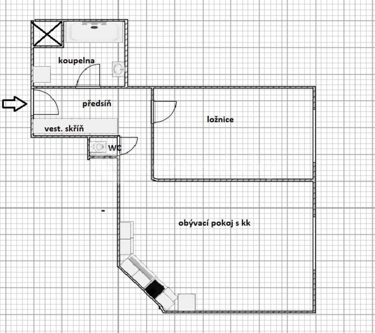 Prenájom bytu 2-izbový 50 m², Smolenská, Praha, Praha Prenájom bytu 2-izbový 50 m², Smolenská, Praha, Praha