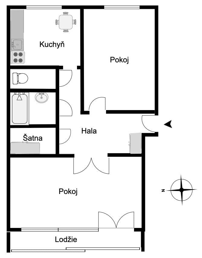 Prenájom bytu 2-izbový 70 m², K Ládví, Praha, Praha Prenájom bytu 2-izbový 70 m², K Ládví, Praha, Praha