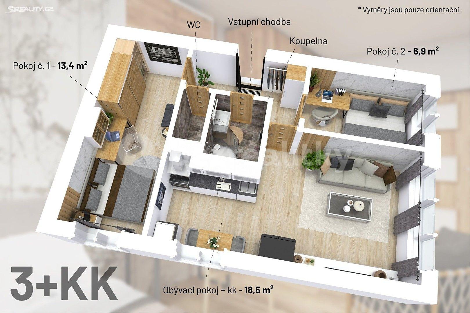 Predaj bytu 3-izbový 56 m², Praha, Praha