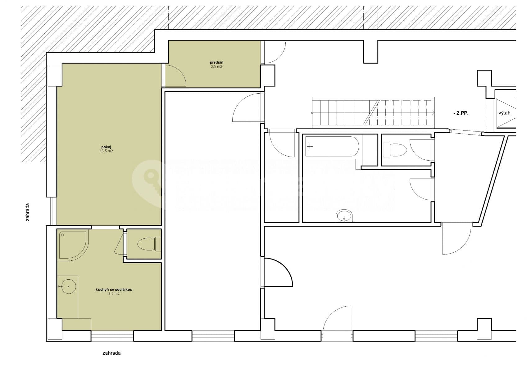 Prenájom bytu 1-izbový 25 m², Nový Zlíchov, Praha, Praha Prenájom bytu 1-izbový 25 m², Nový Zlíchov, Praha, Praha