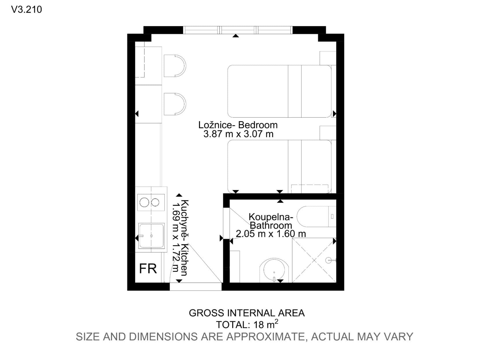 Prenájom bytu 1-izbový 16 m², Hybešova, Brno, Jihomoravský kraj Prenájom bytu 1-izbový 16 m², Hybešova, Brno, Jihomoravský kraj