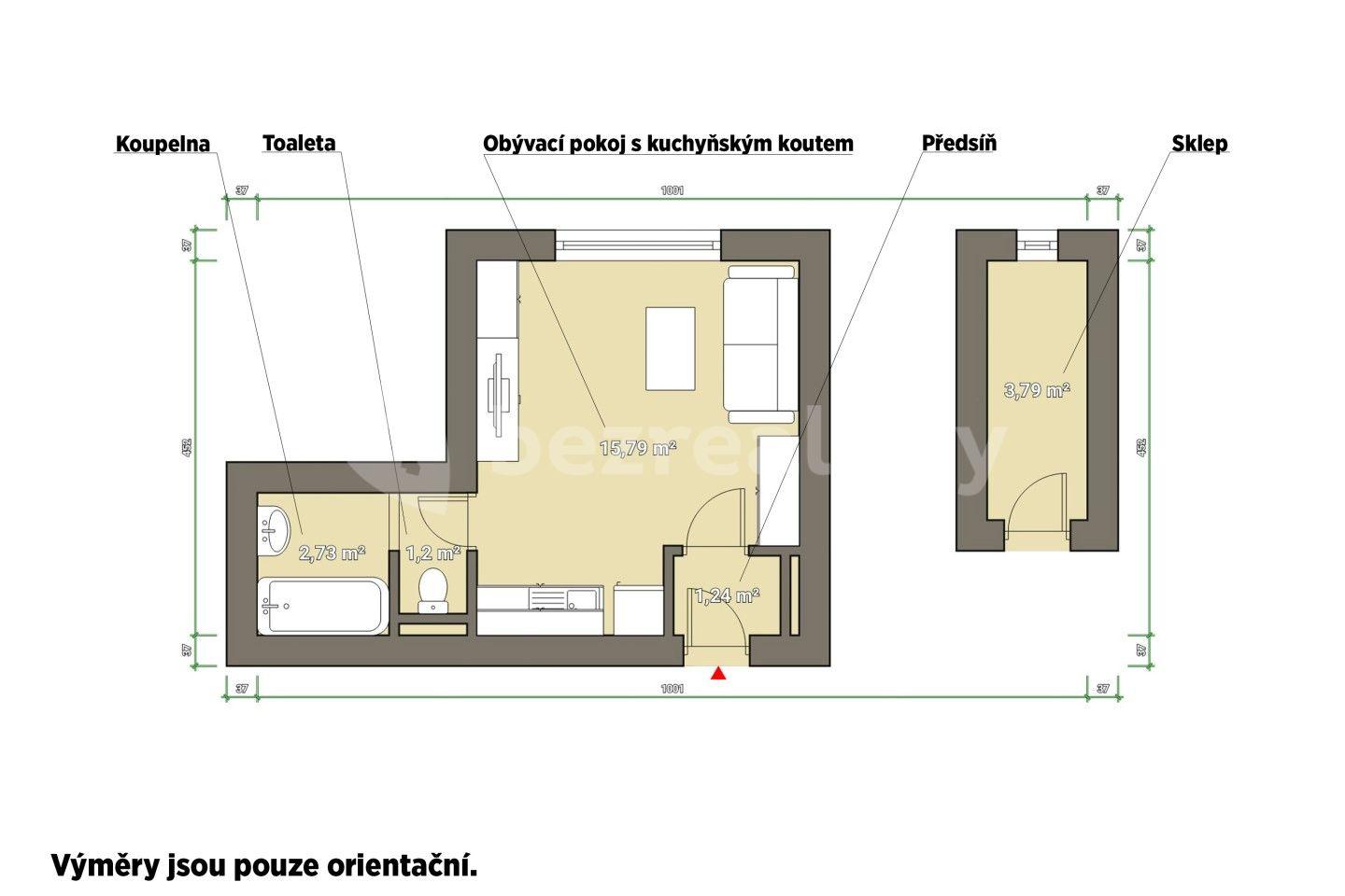 Predaj bytu 1-izbový 21 m², Praskolesy, Středočeský kraj