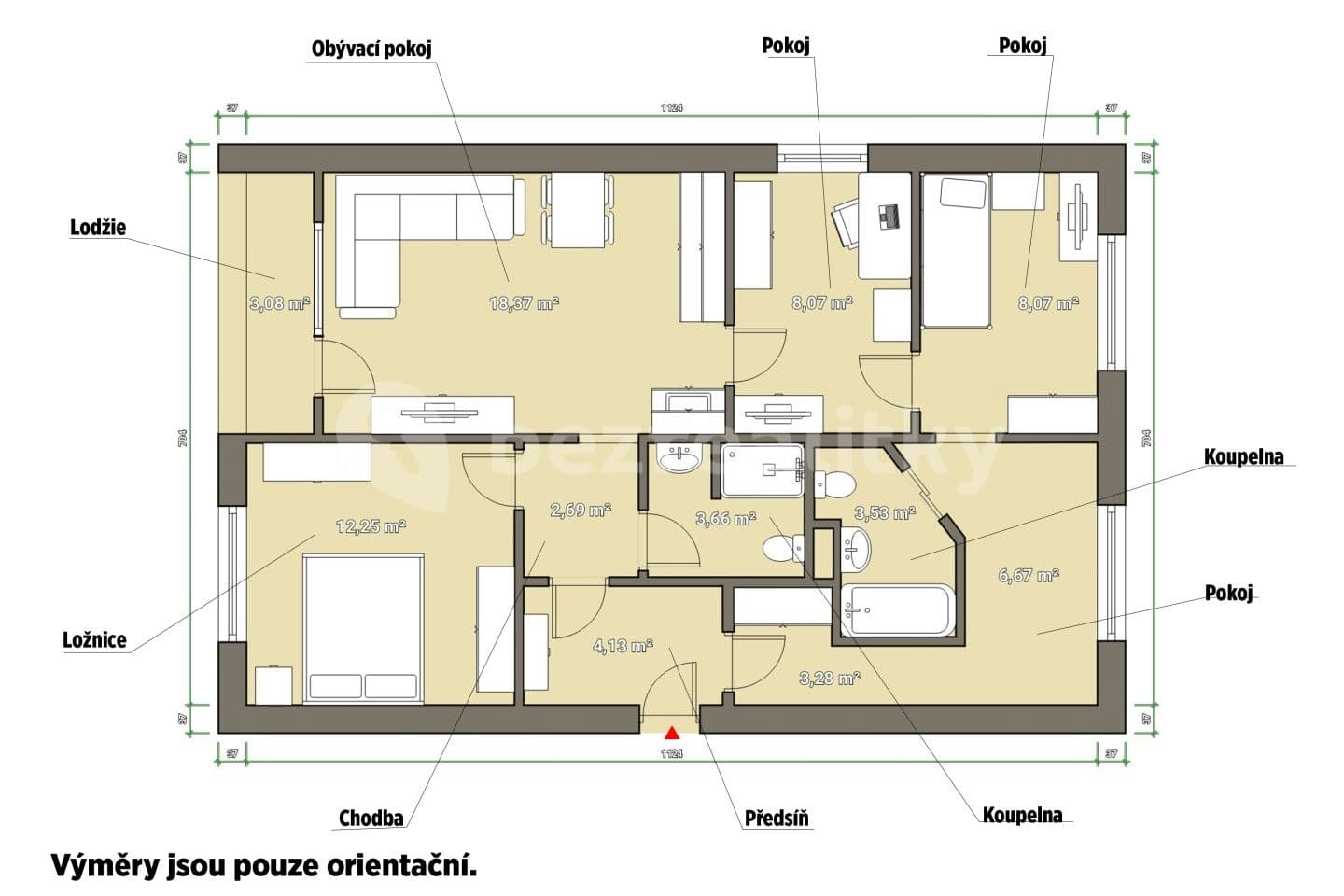 Predaj bytu 4-izbový 71 m², Harrachov, Liberecký kraj