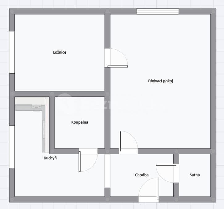 Predaj bytu 2-izbový 48 m², Bezručova, Chomutov, Ústecký kraj