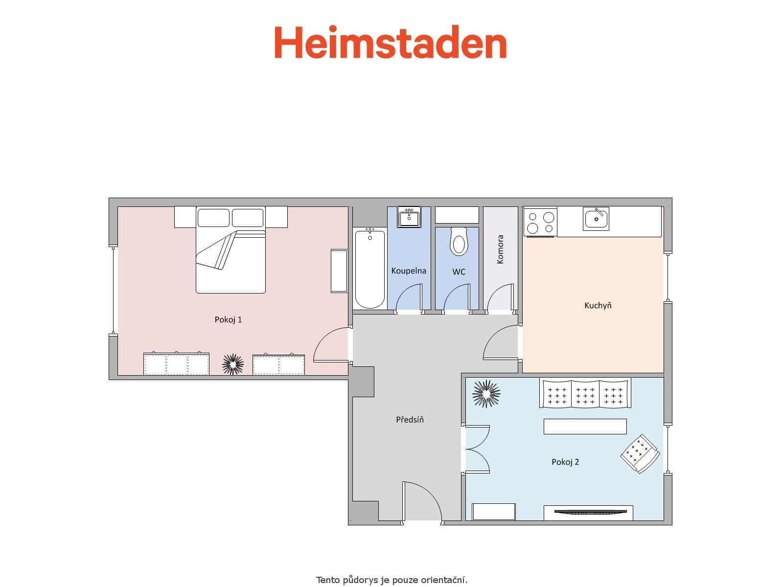 Prenájom bytu 2-izbový 53 m², Fibichova, Havířov, Moravskoslezský kraj Prenájom bytu 2-izbový 53 m², Fibichova, Havířov, Moravskoslezský kraj