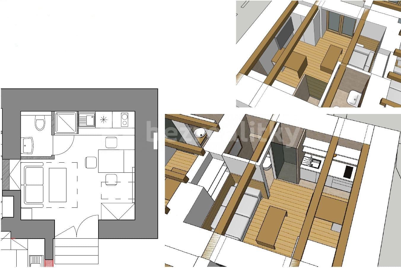 Prenájom bytu 1-izbový 19 m², Libčice nad Vltavou, Středočeský kraj Prenájom bytu 1-izbový 19 m², Libčice nad Vltavou, Středočeský kraj