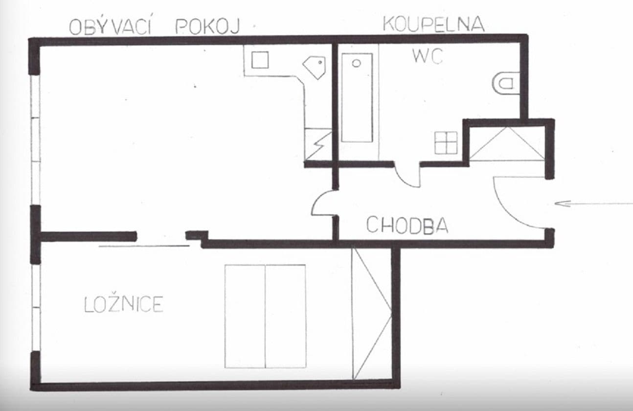 Prenájom bytu 2-izbový 43 m², K Dálnici, Praha, Praha Prenájom bytu 2-izbový 43 m², K Dálnici, Praha, Praha